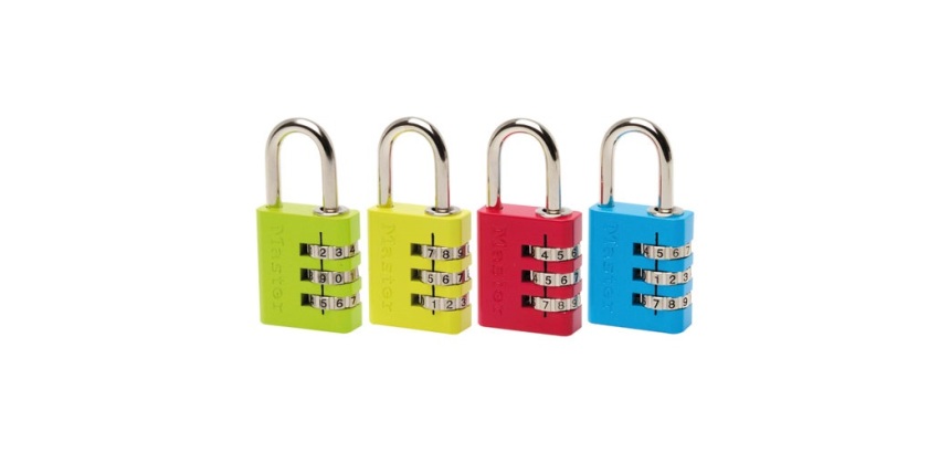 Cadenas à combinaison - 30 mm - anse 24 mm - coloris assortis