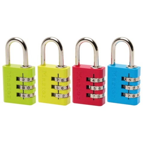 Cadenas à combinaison - 30 mm - anse 24 mm - coloris assortis