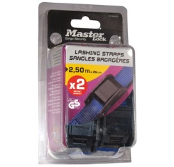 Sangle à bagage - sans crochet - L : 2.5 m - l : 25 mm - coloris assortis -