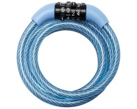 Câble antivol s'enroulant - à combinaison - 1.2 m x 8 mm - coloris pastels