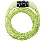 Câble antivol s'enroulant - à combinaison - 1.2 m x 8 mm - coloris pastels