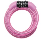 Câble antivol s'enroulant - à combinaison - 1.2 m x 8 mm - coloris pastels