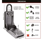 Boite à clé amovible - à combinaison - format L - anse rigide - 4 chiffres
