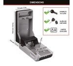 Boite à clé murale - extérieur - à combinaison - 4 chiffres