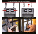 Boite à clé amovible - à combinaison - 4 chiffres - anse flexible