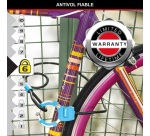 Câble antivol à clé avec menotte 1 m