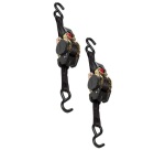 Sangle d'arrimage rétractable - crochet S - L : 3 m - l : 25 mm - noir