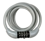 Câble antivol s'enroulant - à combinaison - 1.8 m x 8 mm - coloris assortis