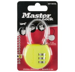 Cadenas à combinaison - porte adresse - 42 mm - anse de 44 mm - coloris ass