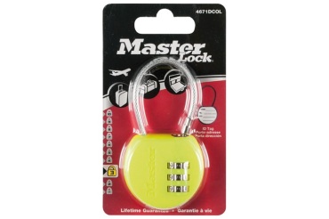 Cadenas à combinaison - porte adresse - 42 mm - anse de 44 mm - coloris ass