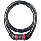 Câble antivol - articulé - à combinaison - 1 m x 18 mm - noir