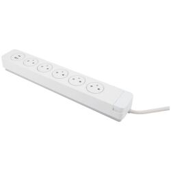 Multiprise parafoudre - Easy Eject - 5 prises 2P+T - 16 A - 2 ports USB - b