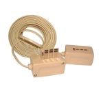 Rallonge téléphone - mâle gigogne - femelle - 8 plots - 10 m - blanc