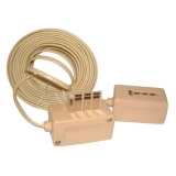 Rallonge téléphone - mâle gigogne - femelle - 8 plots - 10 m - blanc