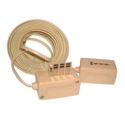 Rallonge téléphone - mâle gigogne - femelle - 8 plots - 10 m - blanc