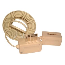 Rallonge téléphone - mâle gigogne - femelle - 8 plots - 10 m - blanc