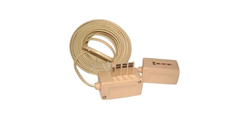 Rallonge téléphone - mâle gigogne - femelle - 8 plots - 10 m - blanc