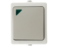 Interrupteur simple étanche - saillie - va-et-vient- avec voyant - IP54 - g