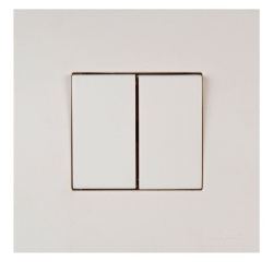 Interrupteur double - va-et-vient - 10A - borne-auto - blanc