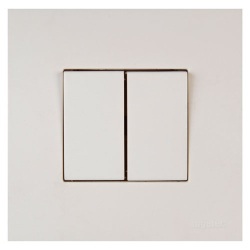 Interrupteur double - va-et-vient - 10A - borne-auto - blanc