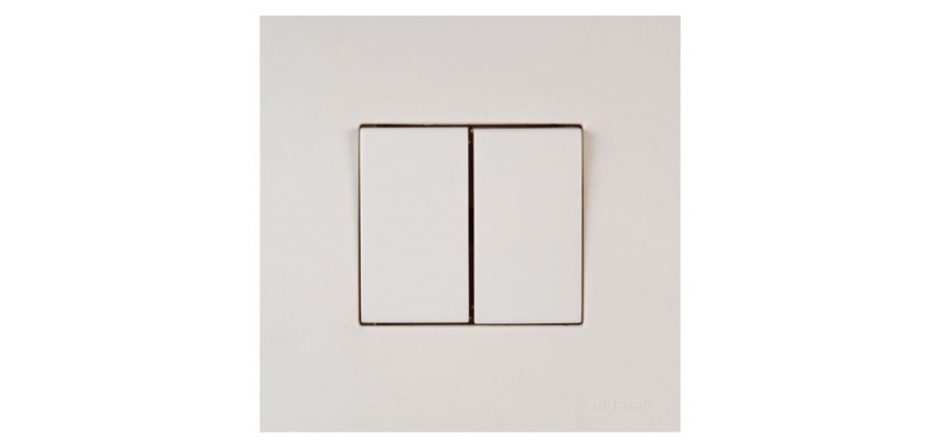 Interrupteur double - va-et-vient - 10A - borne-auto - blanc