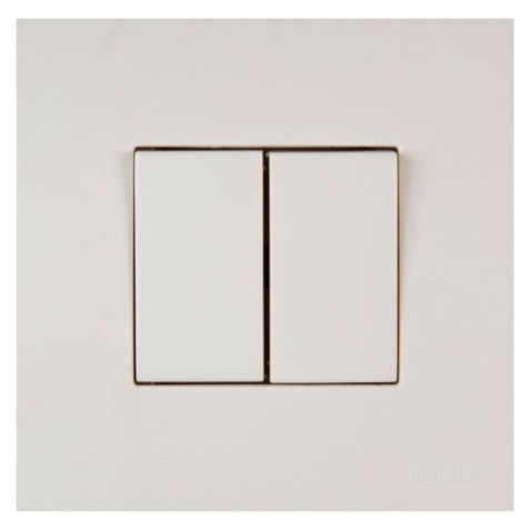 Interrupteur double - va-et-vient - 10A - borne-auto - blanc