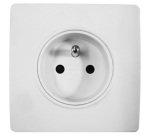 Prise 2P+T - 16A - borne-auto - blanc