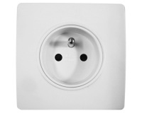 Prise 2P+T - 16A - borne-auto - blanc