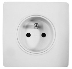 Prise 2P+T - 16A - borne-auto - blanc