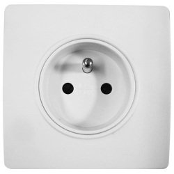 Prise 2P+T - 16A - borne-auto - blanc