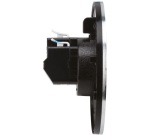 Prise de sol étanche ronde  2P+T 16A  IP55 métal brossé