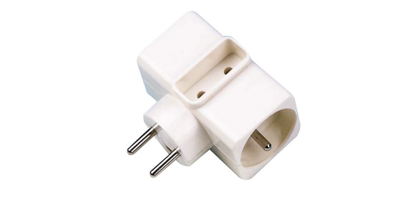 Prise Triplite - 2x2P+T 16A - 1x 2P 6A - blanc