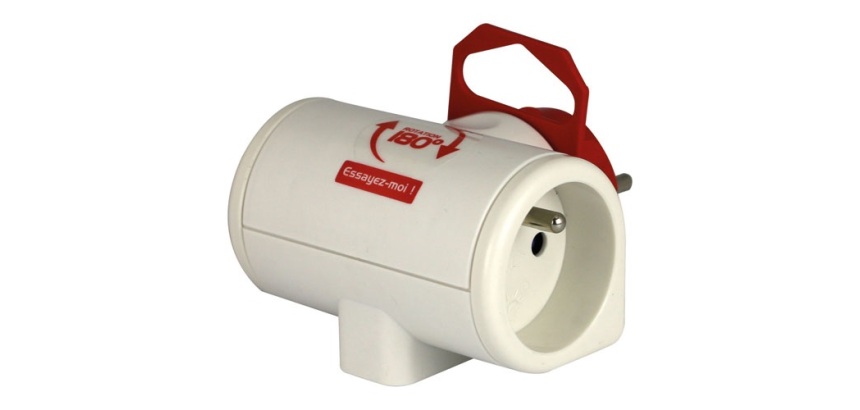 Prise Triplite rotative 180° - 16A - blanc