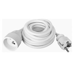 Prolongateur ménager 16A - H05VV-F 3G1.5mm² - 5 m - blanc
