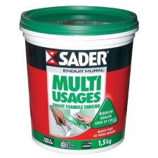 Enduit Multi-Usages Spécial Pièces Humides Sader - Seau de 1,5 kg