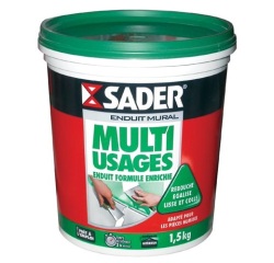 Enduit Multi-Usages Spécial Pièces Humides Sader - Seau de 1,5 kg