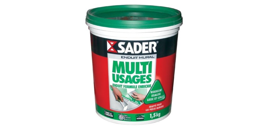 Enduit Multi-Usages Spécial Pièces Humides Sader - Seau de 1,5 kg