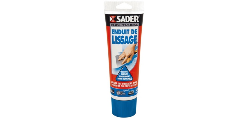 Enduit de lissage mural Sader - Tube de 330 g