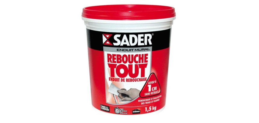 Enduit de rebouchage Rebouche Tout Sader - Seau d' 1,5 kg