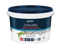 Colle carrelage en pâte améliorée - sol et mur - prêt à l'emploi - blanc -