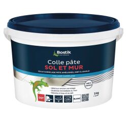 Colle carrelage en pâte améliorée - sol et mur - prêt à l'emploi - blanc -