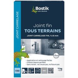 Joint carrelage fin - tous terrains - gris - 1 Kg