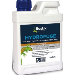 Hydrofuge liquide mortier et beton - sols et murs - 500 mL