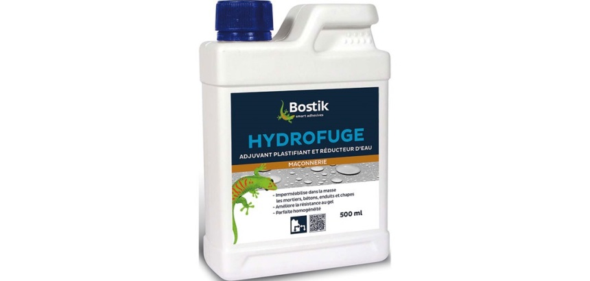 Hydrofuge liquide mortier et beton - sols et murs - 500 mL