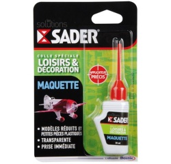 Colle spéciale Maquette, Loisirs et décoration Sader - Flacon de 30 ml