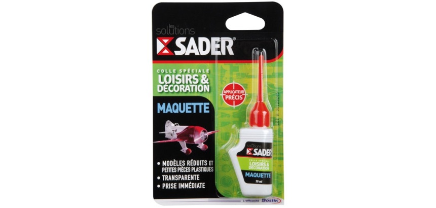 Colle spéciale Maquette, Loisirs et décoration Sader - Flacon de 30 ml