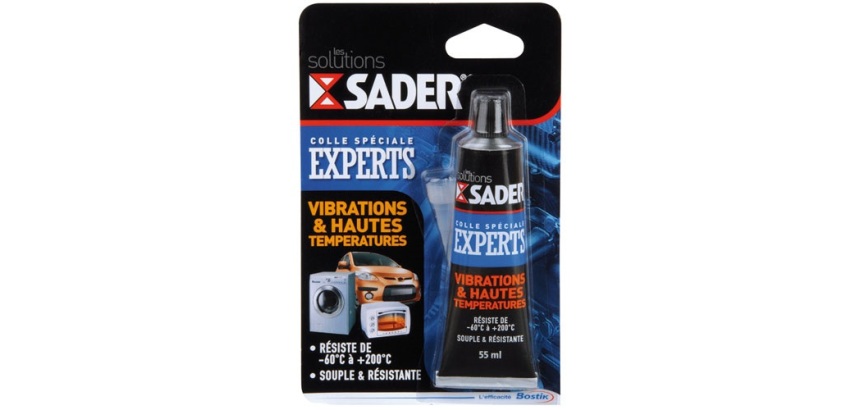 Colle spéciale Vibrations et Hautes températures Sader - Tube de 55 ml