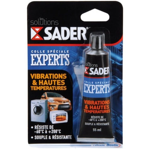 Colle spéciale Vibrations et Hautes températures Sader - Tube de 55 ml