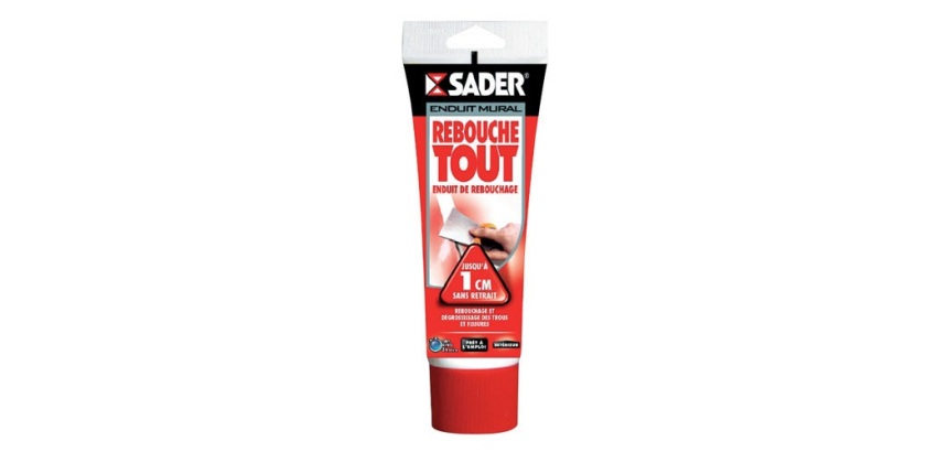Enduit de rebouchage Rebouche Tout Sader - Tube de 330 g