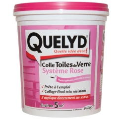 Colle toile de verre avec indicateur rosé  - 1kg